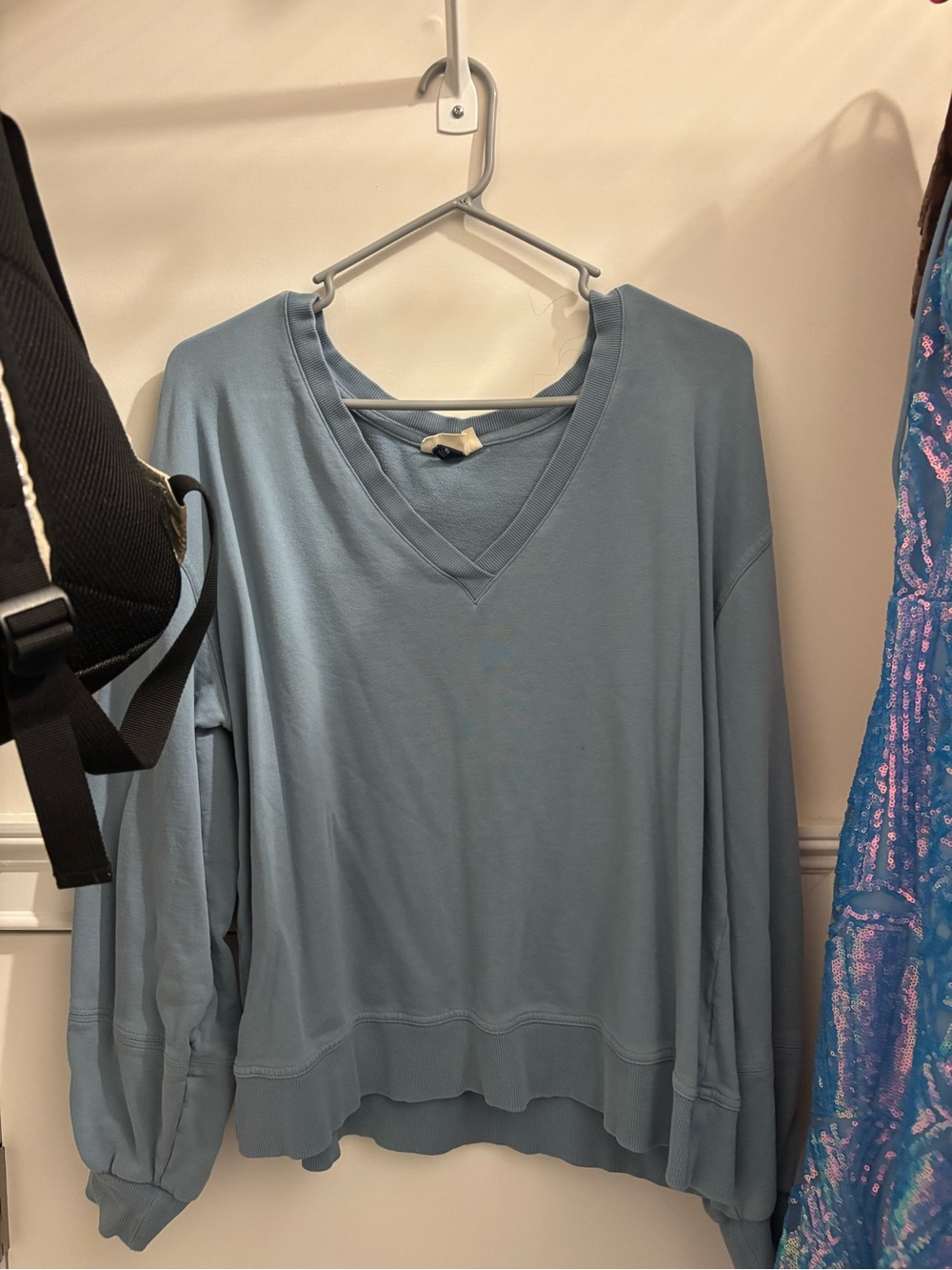 Universal Thread V-Neck Relaxed Sweatshirt in Dusty Blue